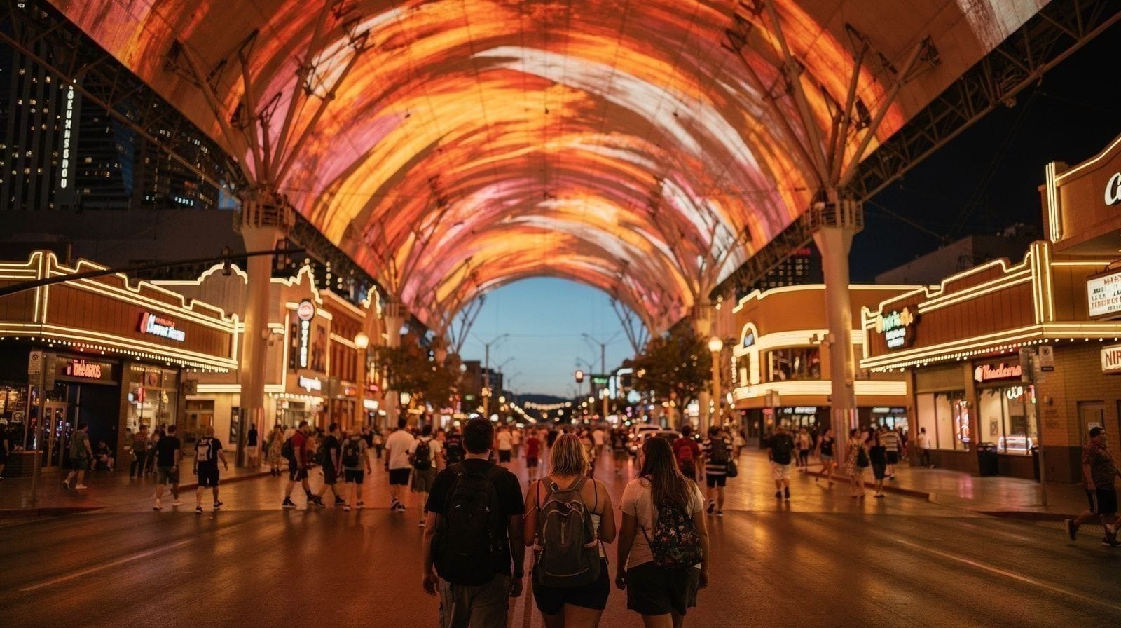 Guide de la balade à pied à Downtown et Fremont Street